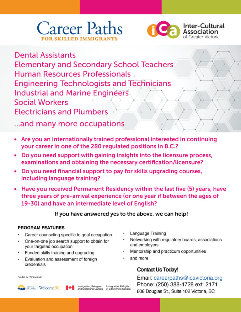 Career Paths for Skilled Immigrants – Inter-cultural Association of ...