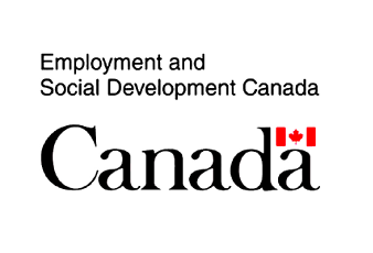 Logo Employment Social Development Canada Word Canada Canadian Logo for Employment and Social Development Canada with the word Canada and the Canadian flag.